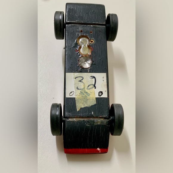 1980s Vintage Hand Crafted Homemade Pinewood Derby Race Car - Picture 12 of 15